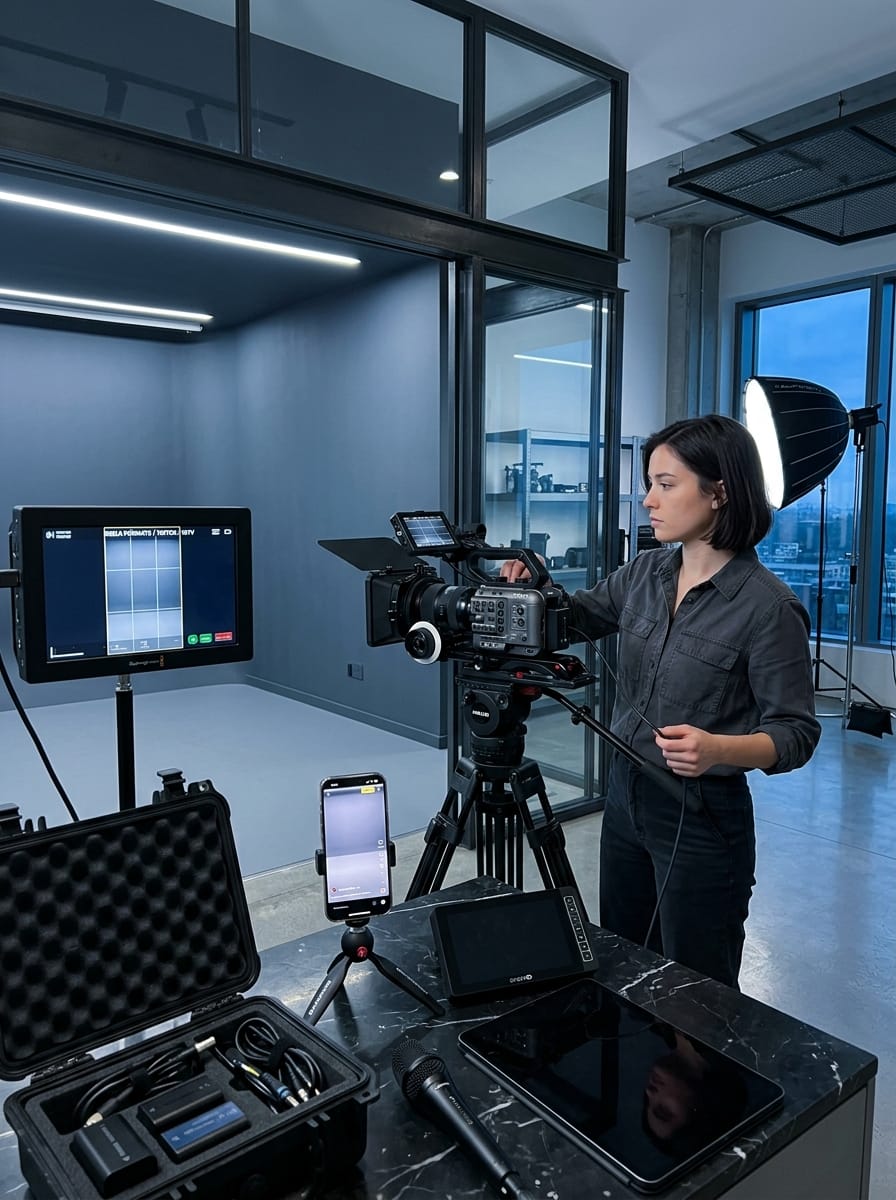 Vidéaste freelance préparant une offre mensuelle de contenus vidéo