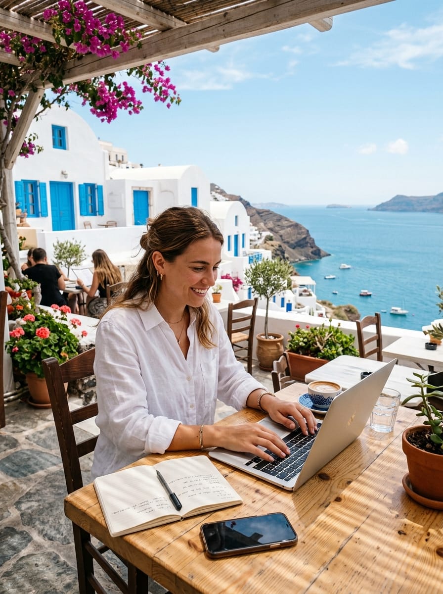 Débutante souhaitant devenir digital nomad et trouver ses premiers clients depuis son ordinateur