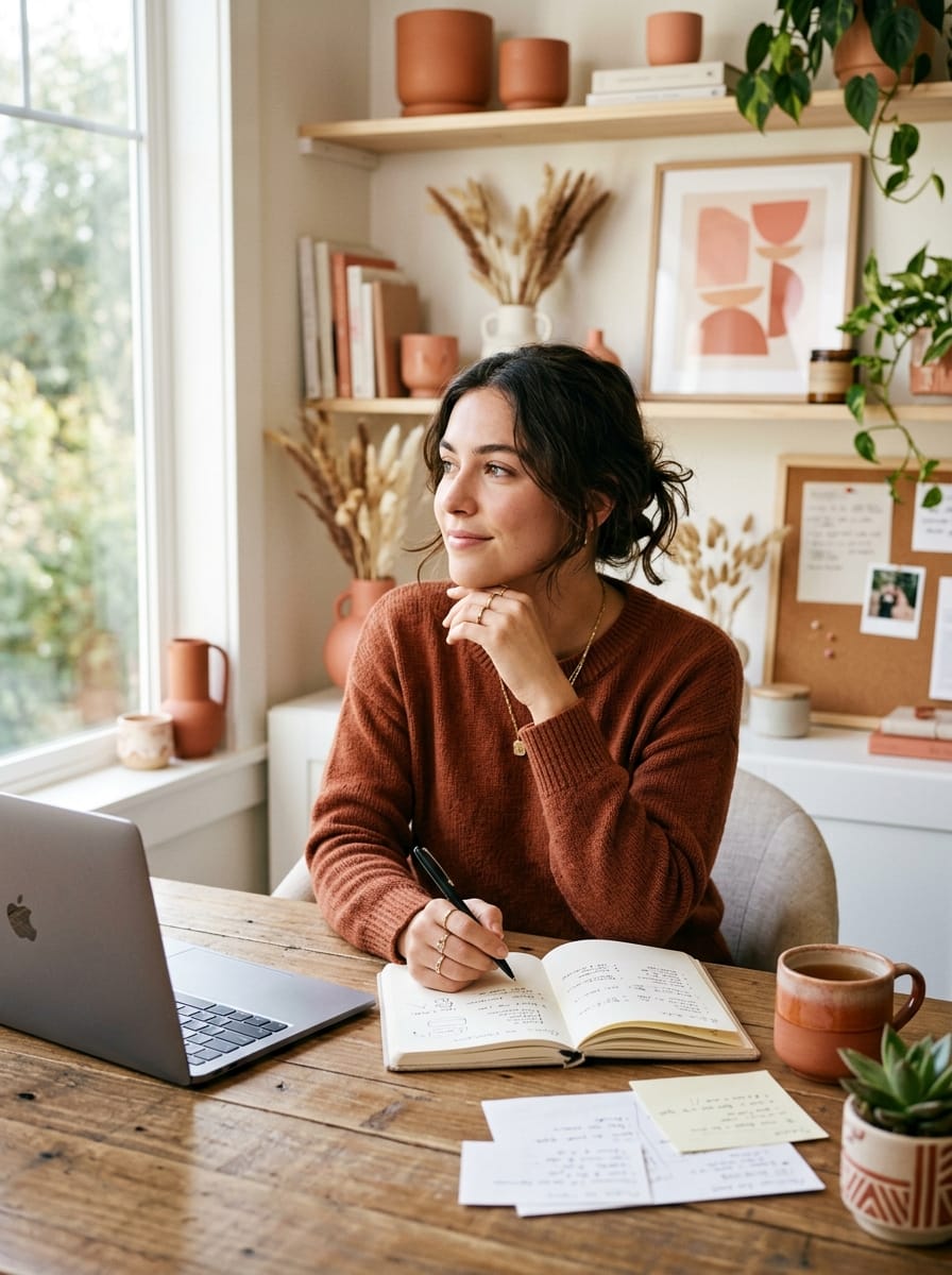 Femme réfléchissant au métier à choisir pour devenir digital nomad