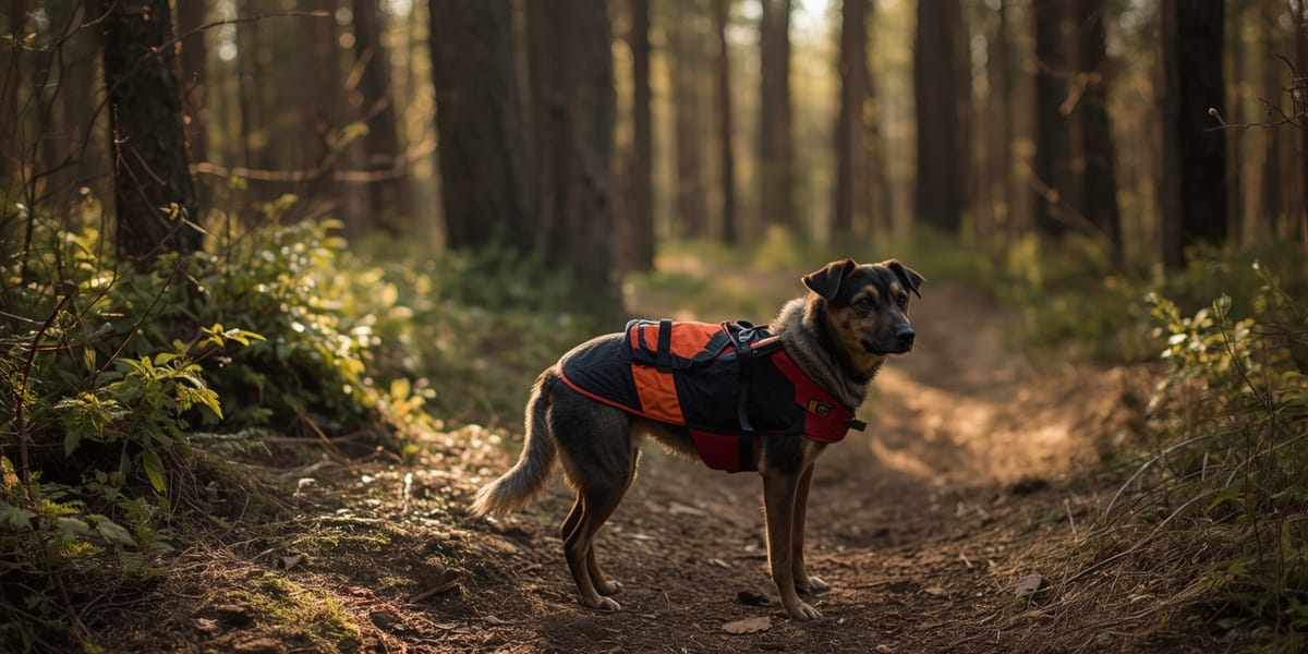 sunlit forest trail dog cooling vest
