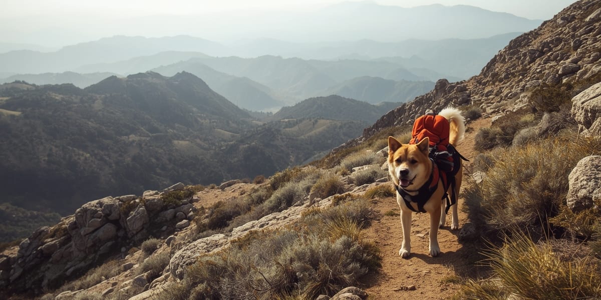 California mountain trail dog backpack