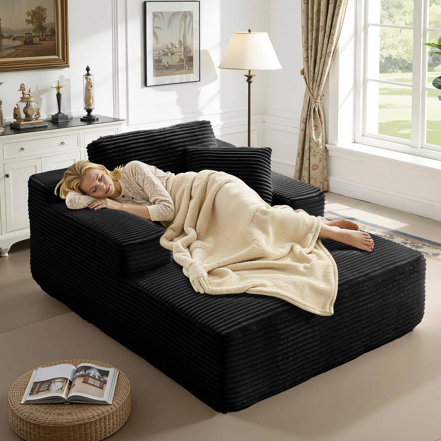 Boneless Couch Bed Black