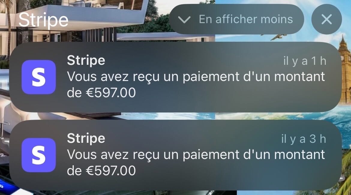 Preuve de vente : capture d'ecran brute 6