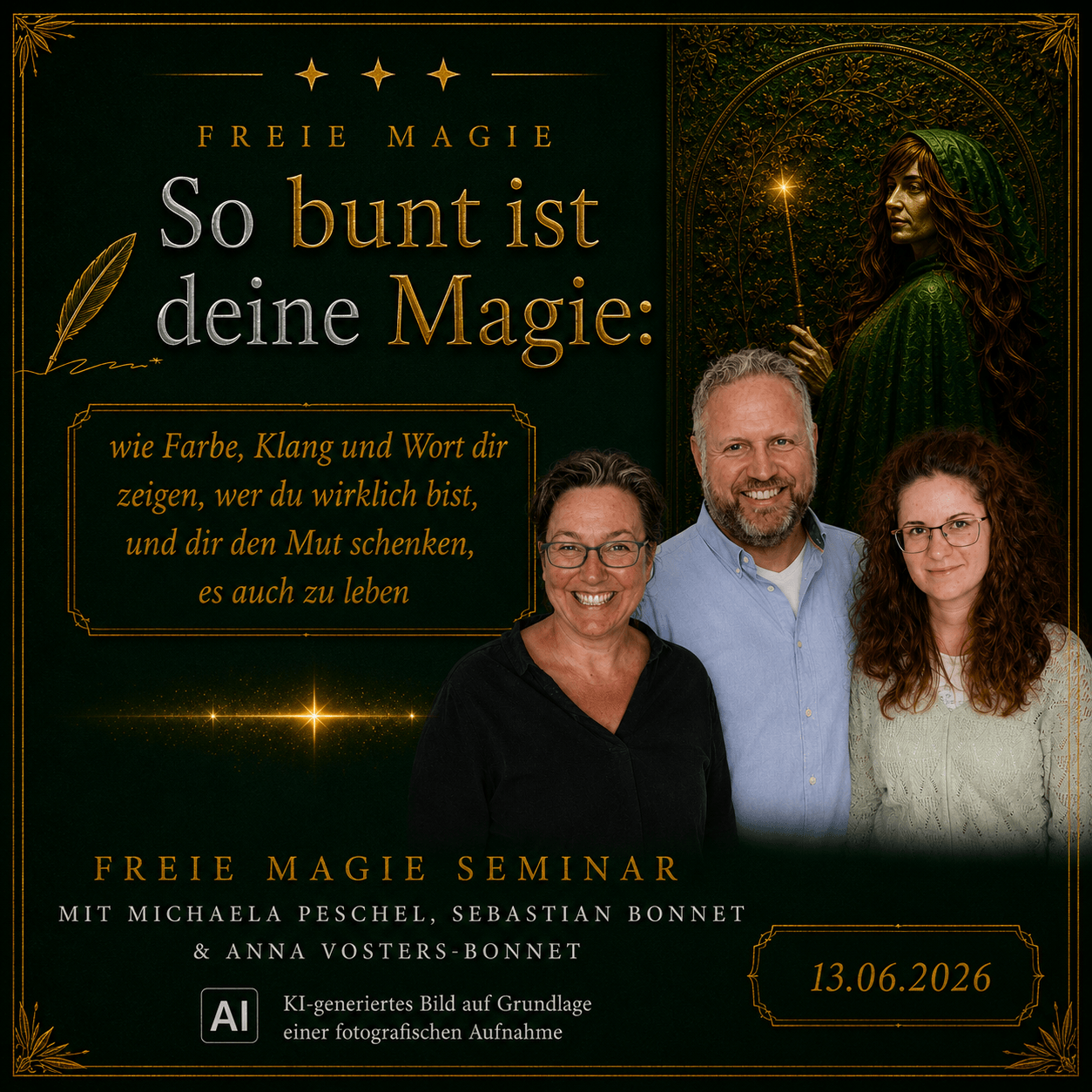 So bunt ist deine Magie – Freie Magie mit Michaela Peschel, Sebastian Bonnet und Anna Vosters-Bonnet