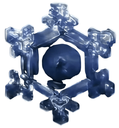Living water as a snowflake of love and hope