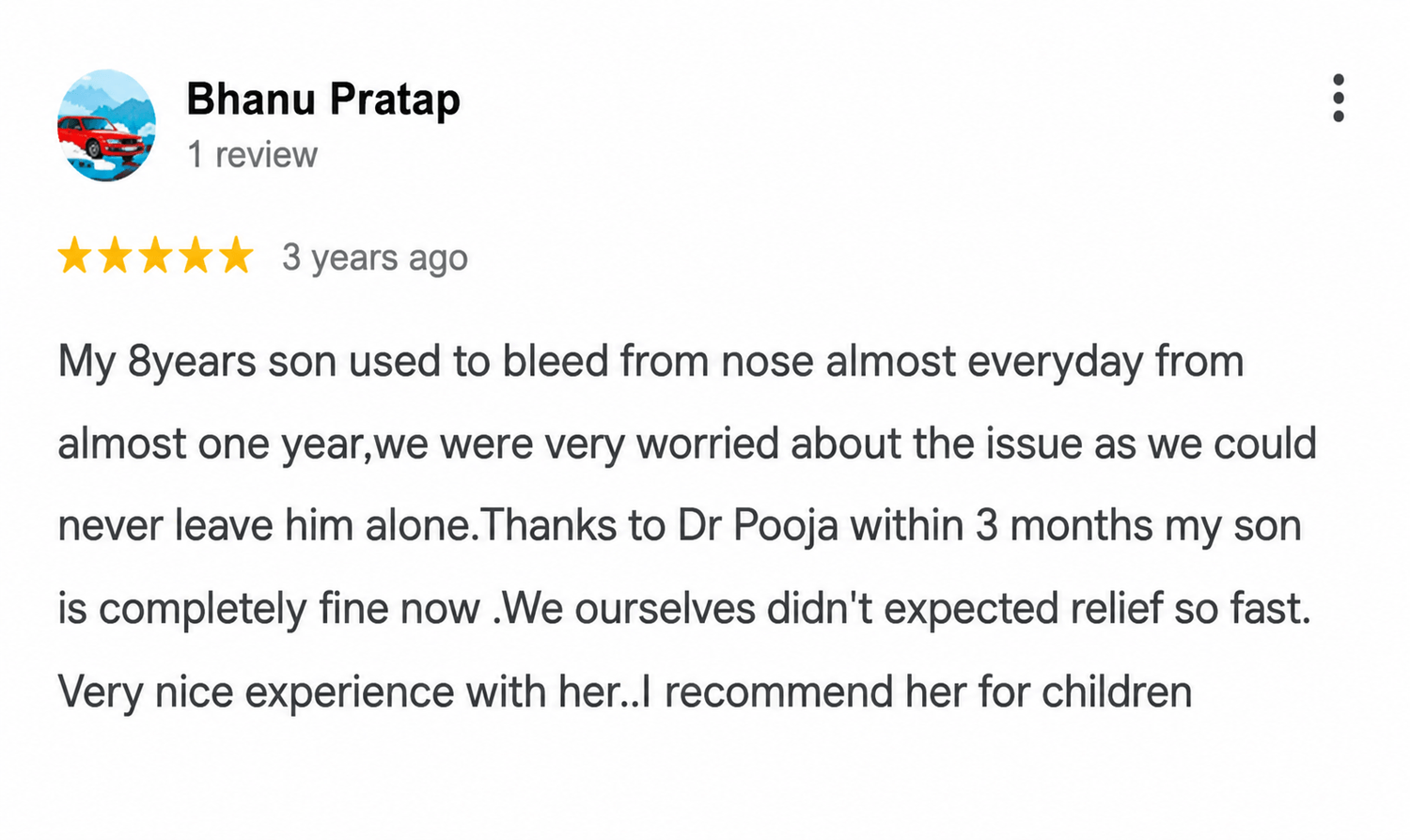 Rupali Singh Google Review