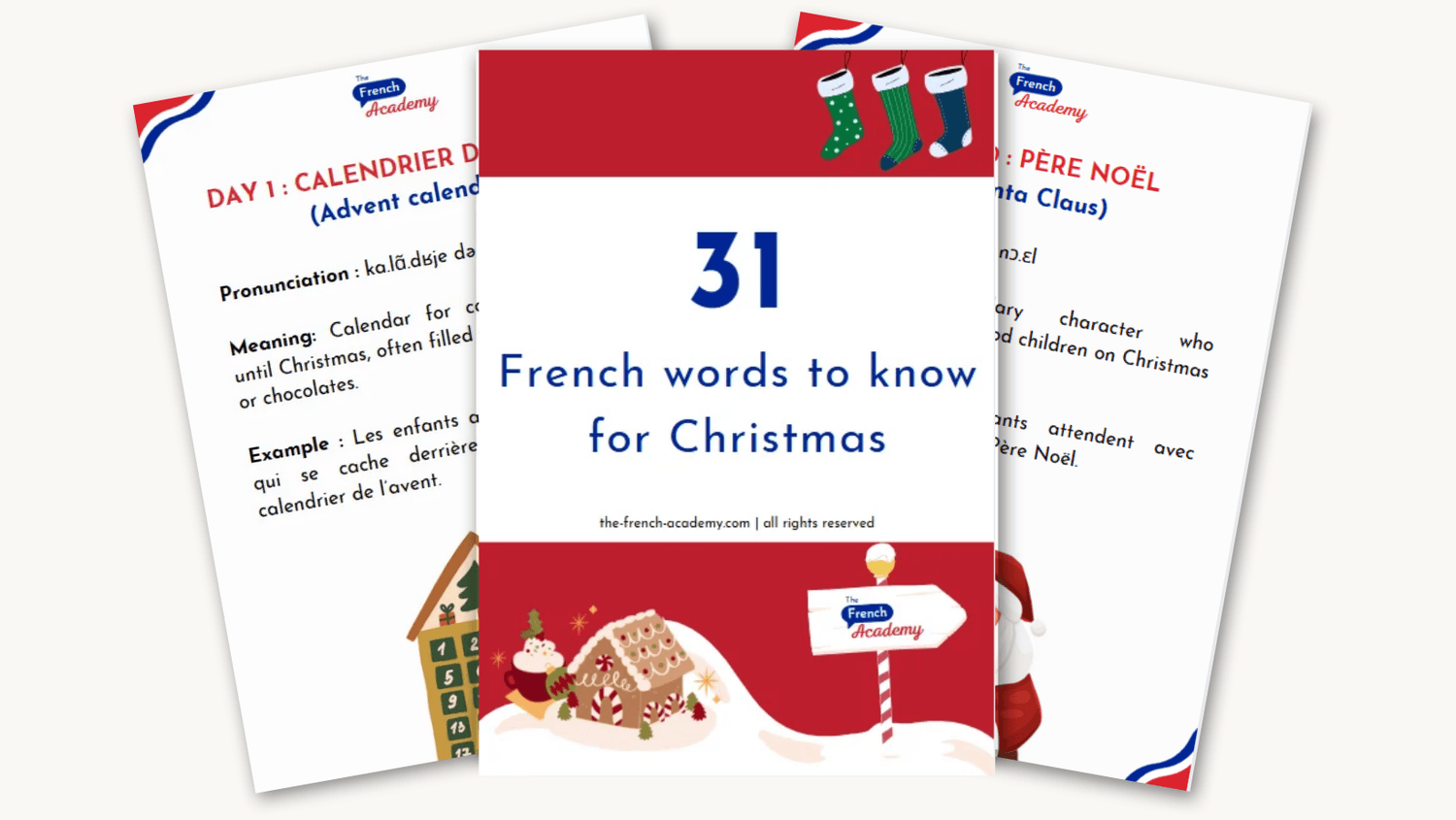 Free PDF guide: 31 French words to know for Christmas by The French Academy