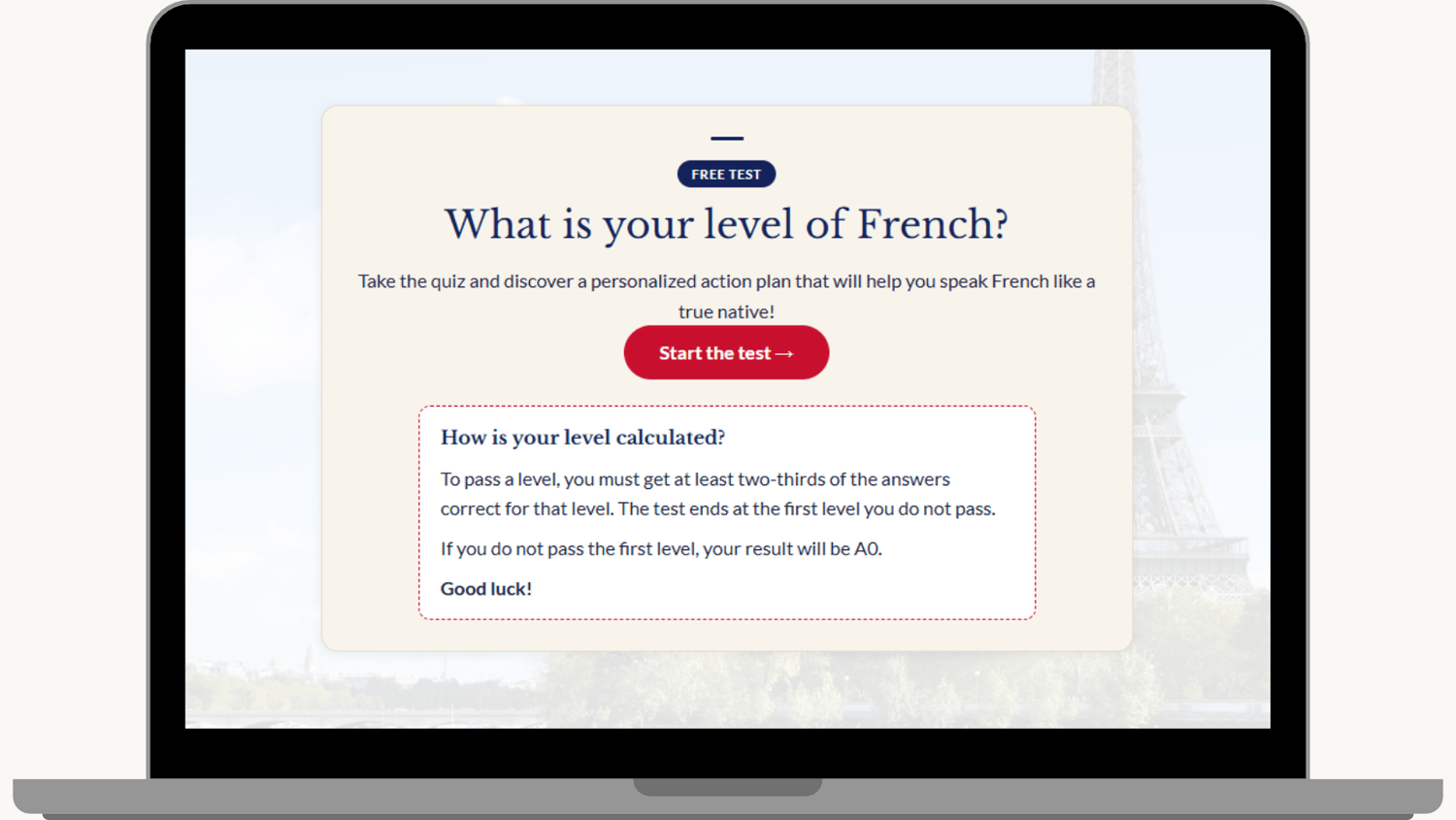 Test: 5 Minutes to Test Your French Level