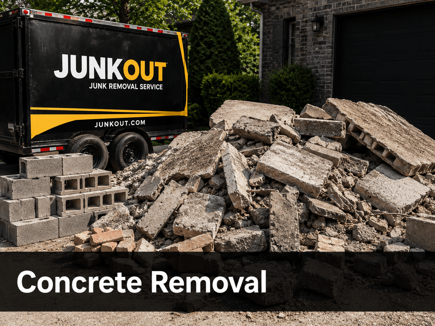 Concrete removal by JunkOut