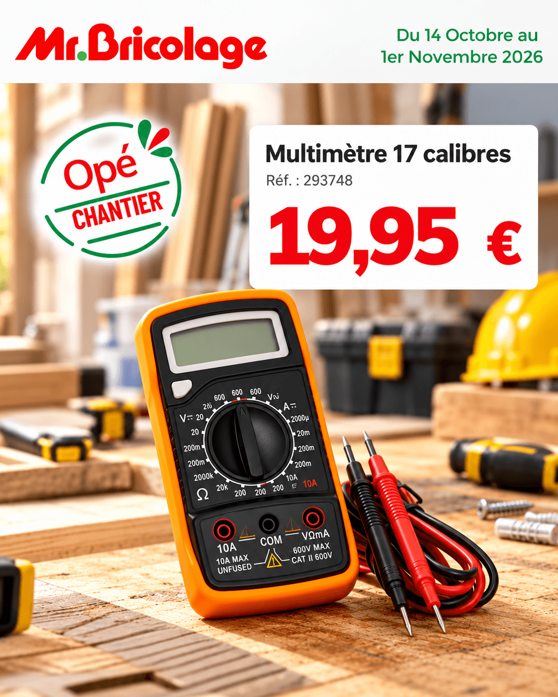Multimètre 17 calibres — 19,95€