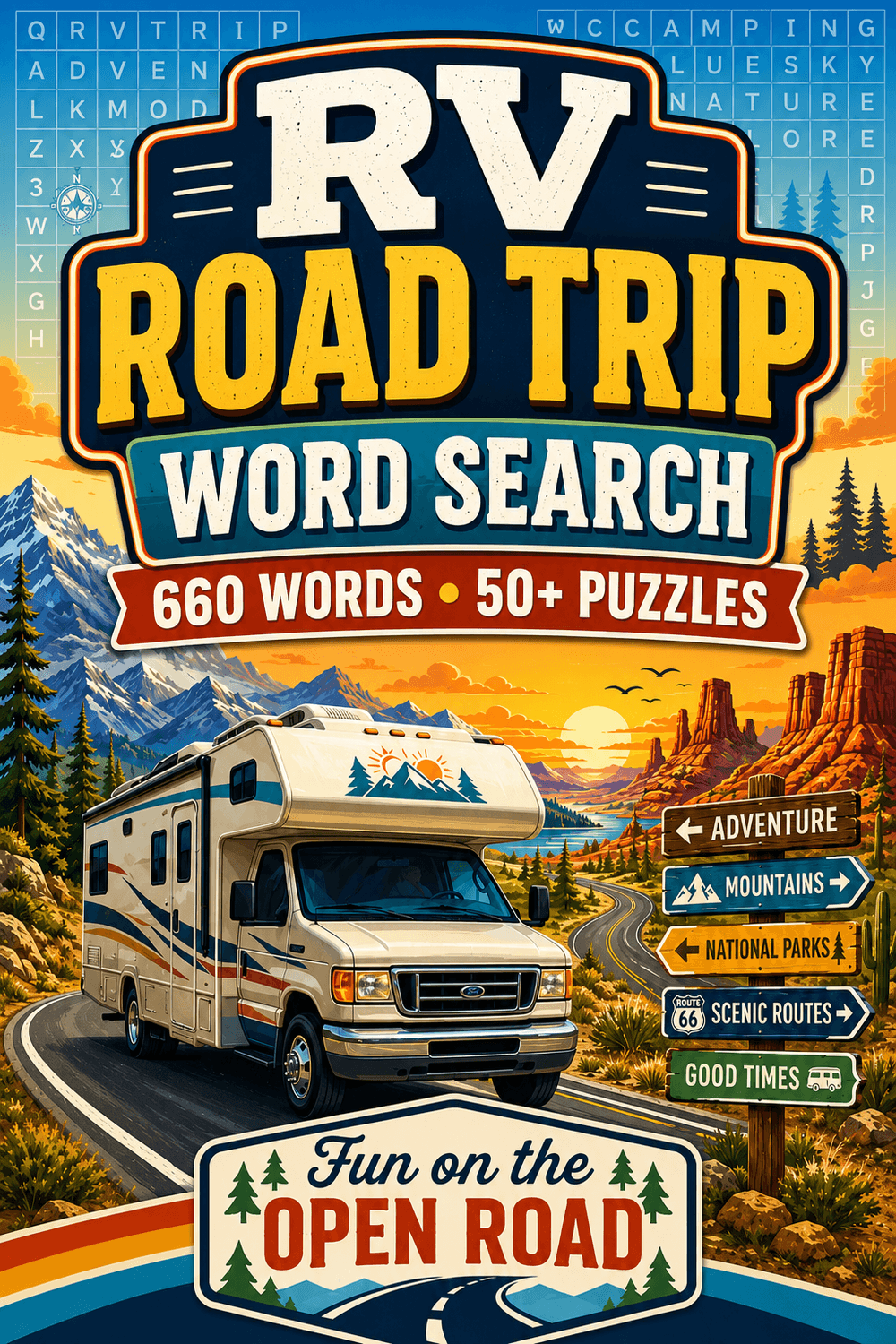 RV Road Trip Word Search book cover