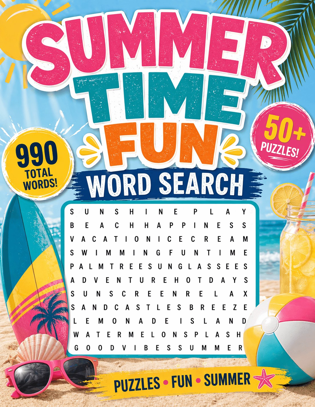 Summer Time Fun Word Search book cover