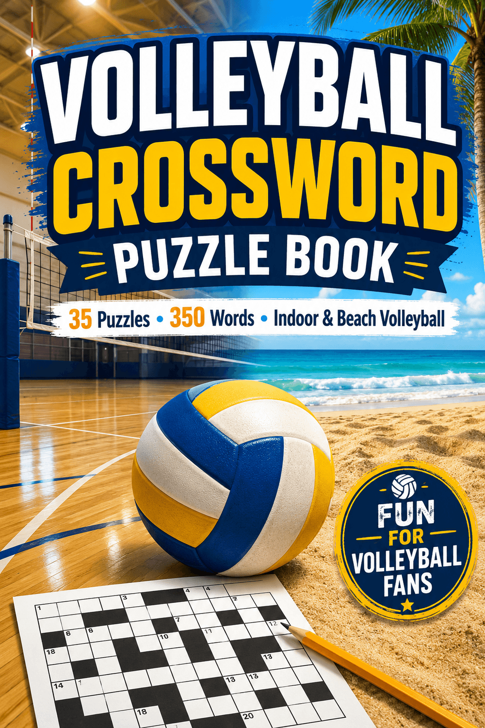 Volleyball Crossword Puzzle Book cover