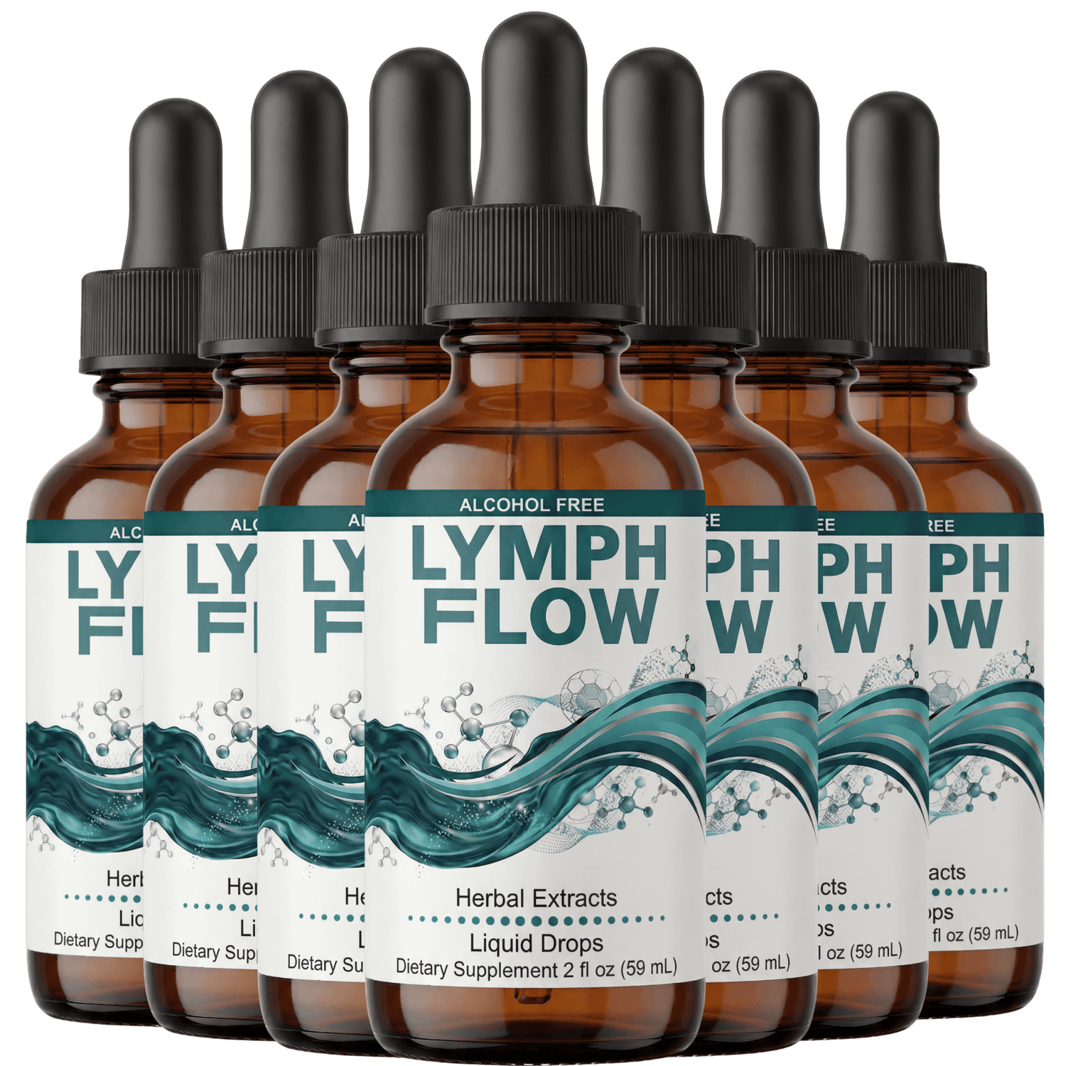 Lymph Flow supplement bottles