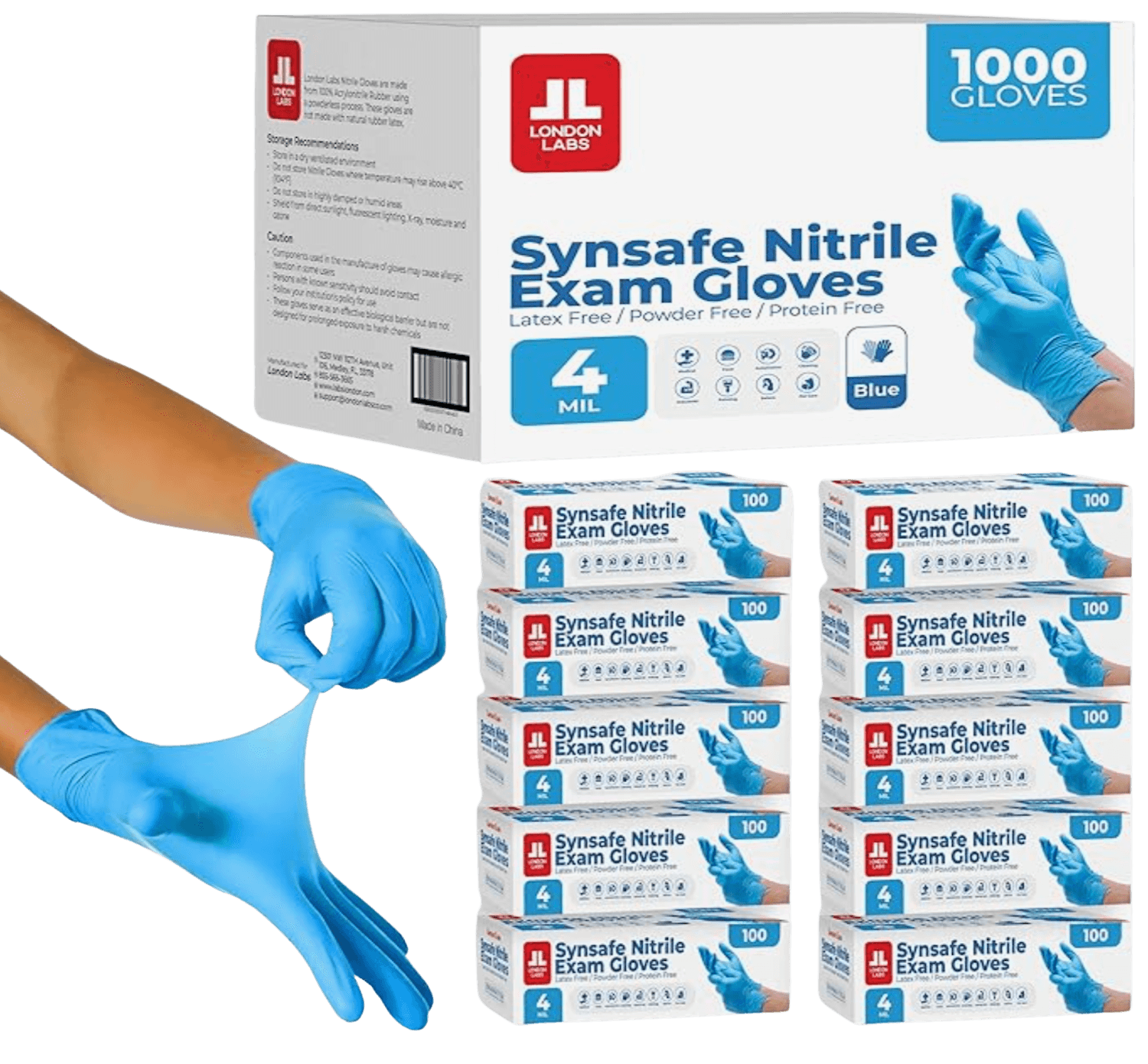 Blue Nitrile Exam Gloves Professional Grade