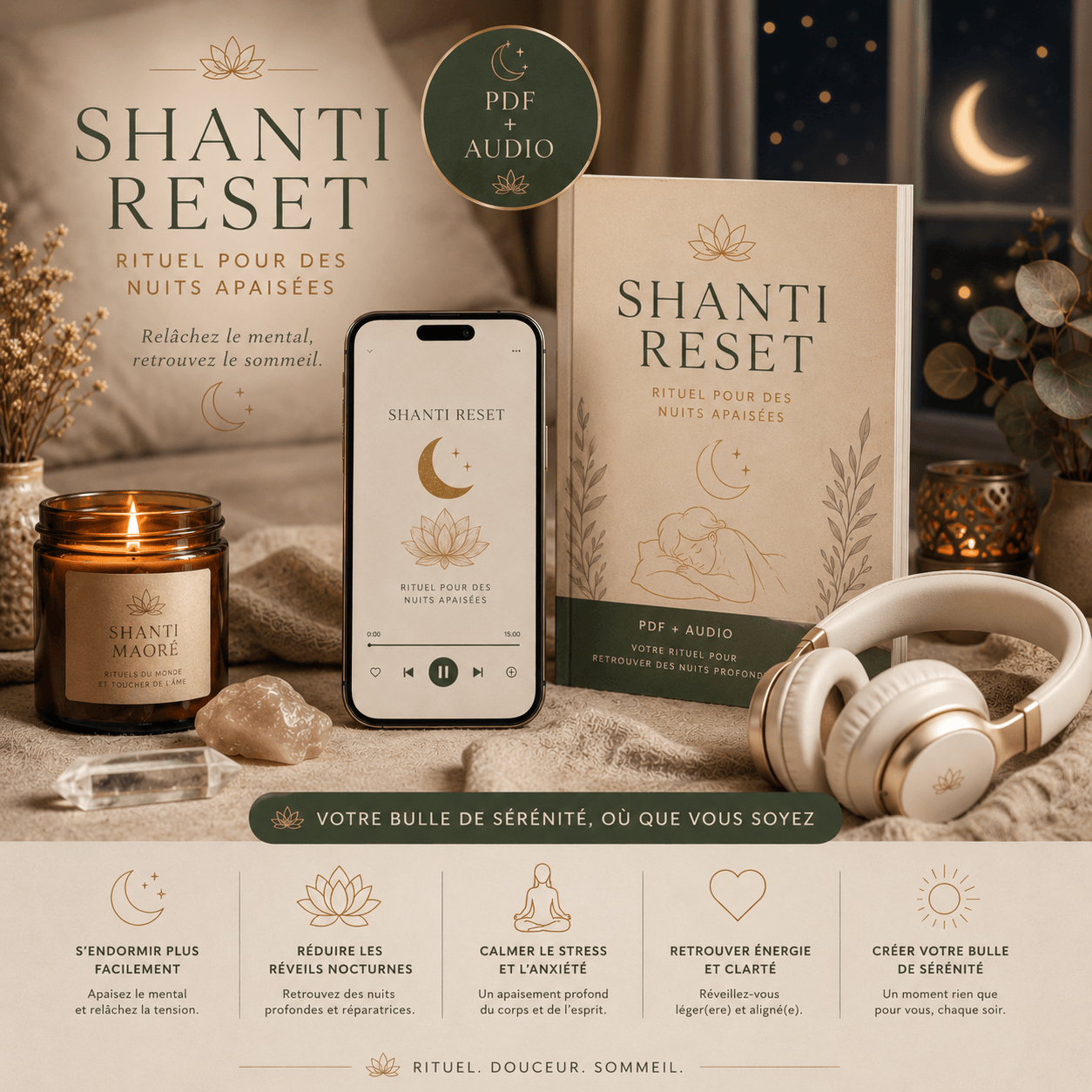 Shanti Reset — Rituel pour des nuits apaisées