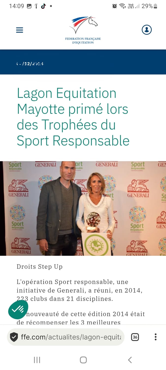 Marie Grapin lors des Trophées du Sport Responsable en 2014