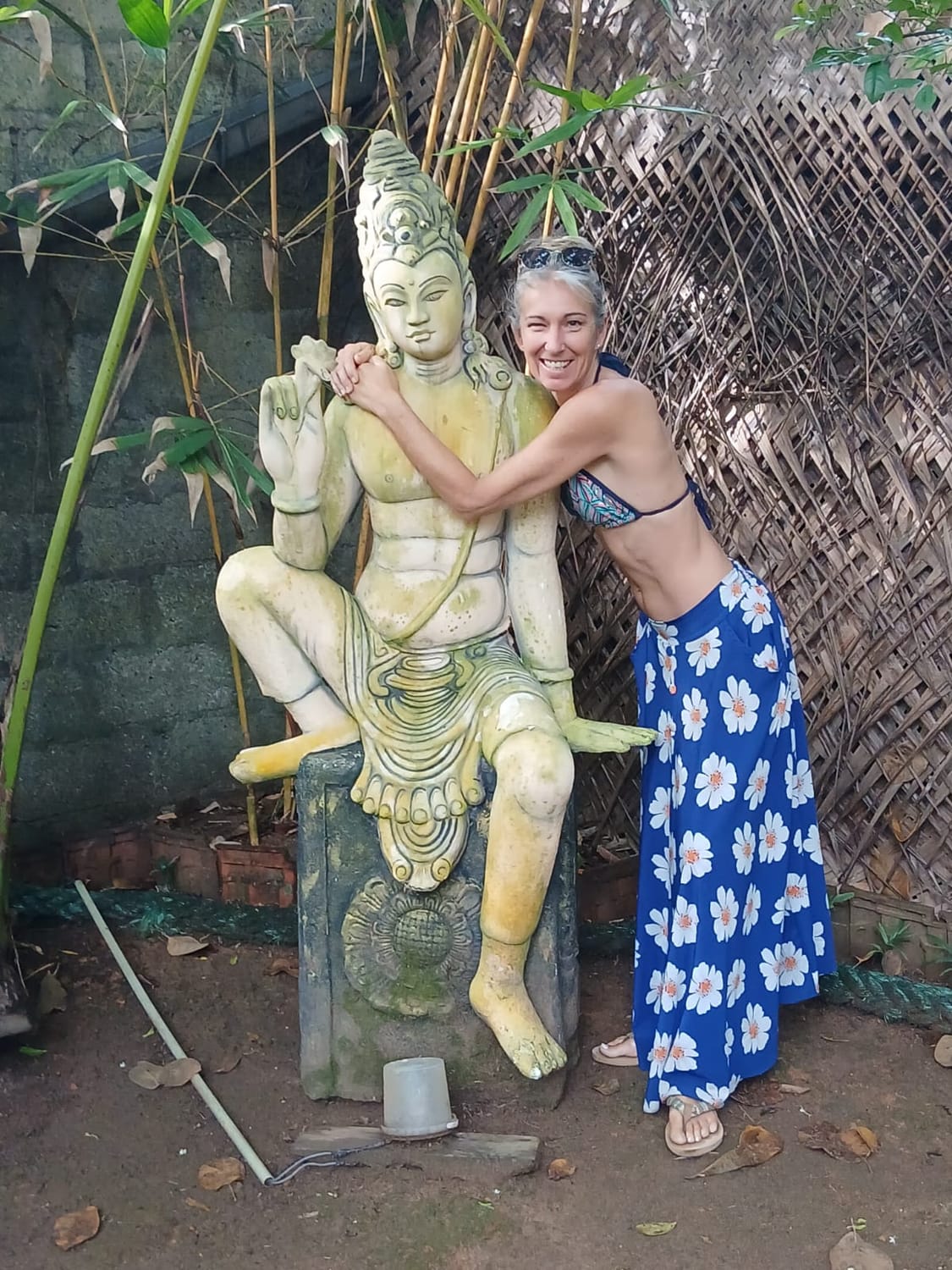 Marie au Sri Lanka sous les palmiers