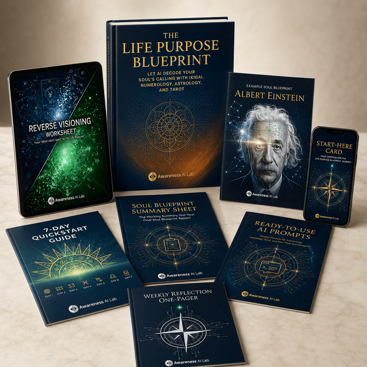 The Life Purpose Blueprint complete digital kit mockup