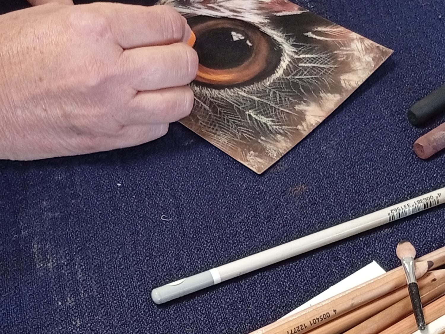 pastel drawing workshop training session