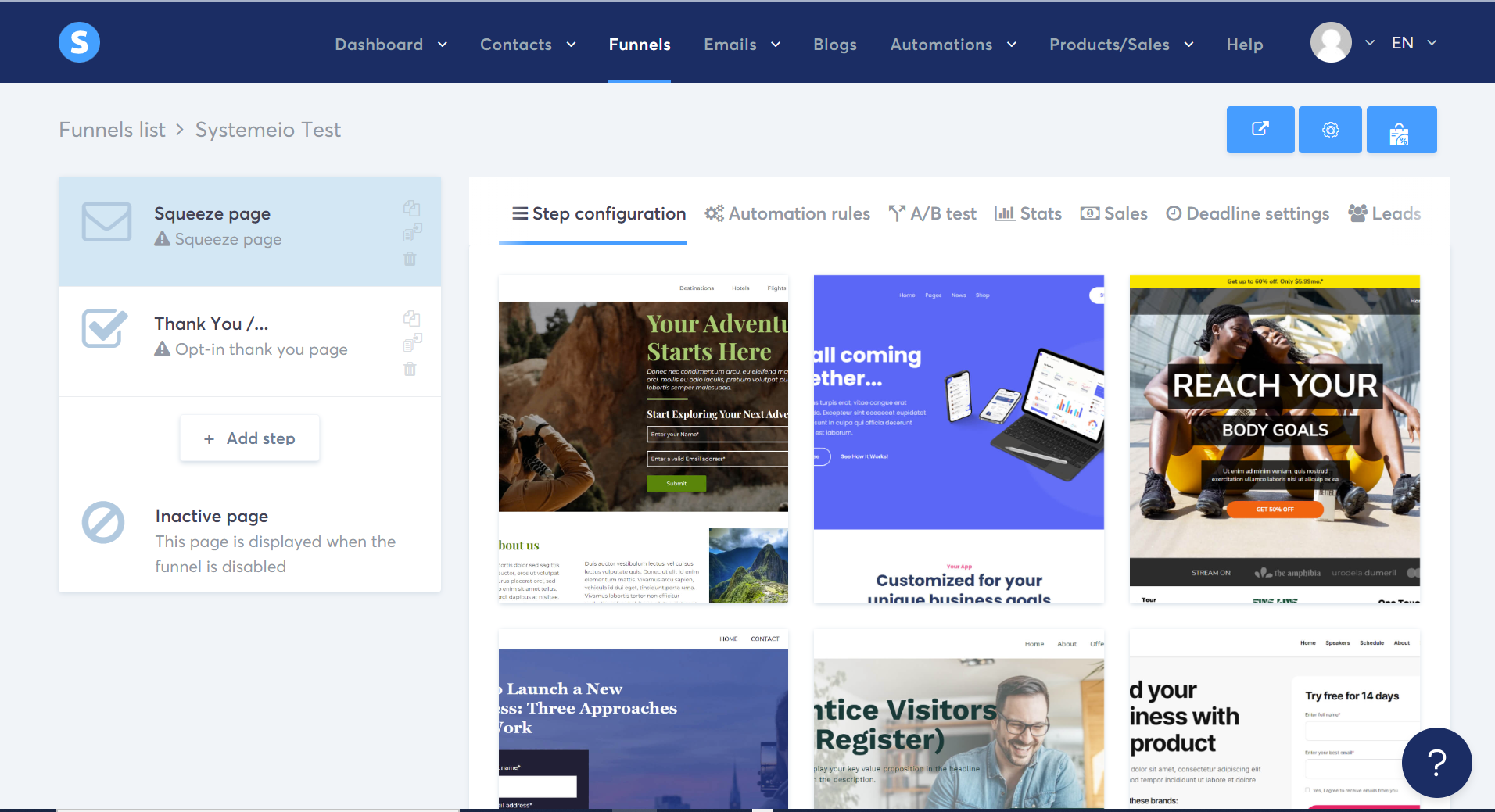 Systeme.io review - systeme.io template
