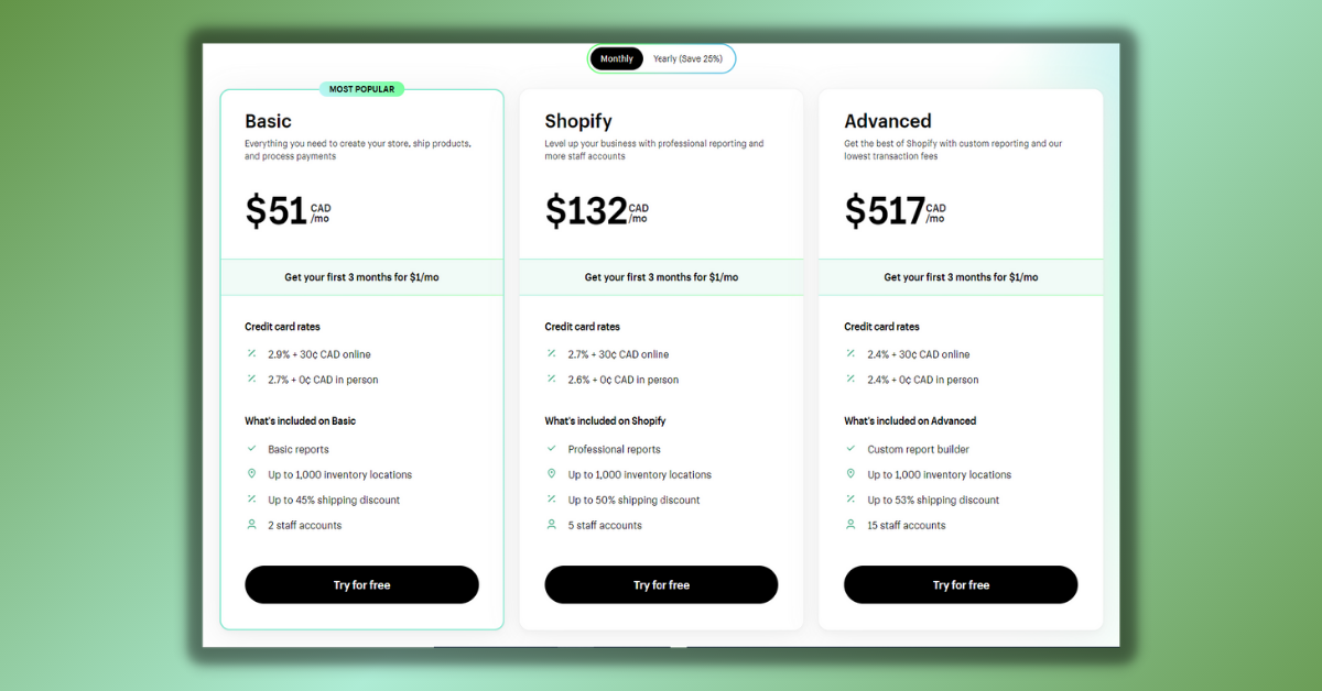 Shopify Pricing Review