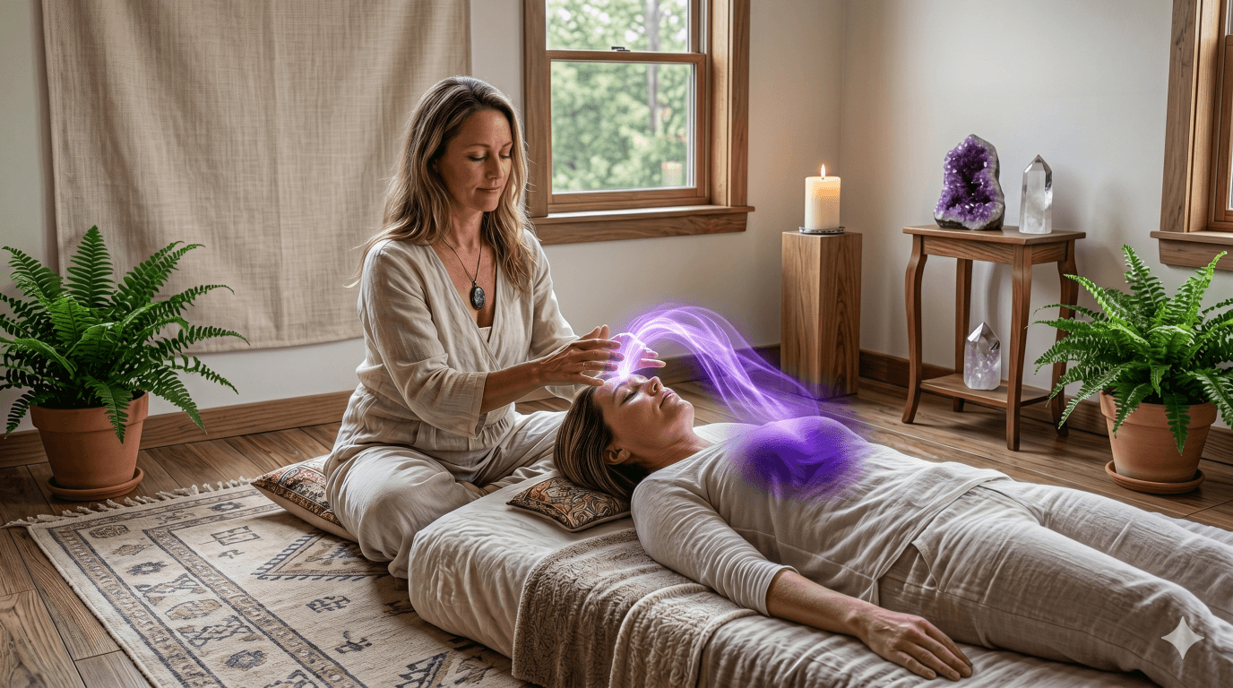 Distanshealing session, Reiki energibalansering