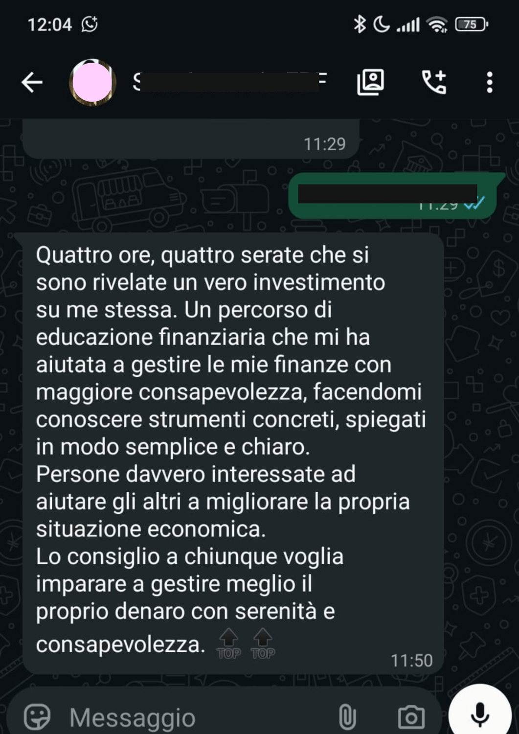 Testimonianza percorso FPF