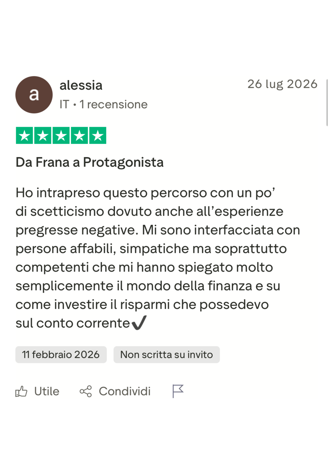 Recensione Trustpilot