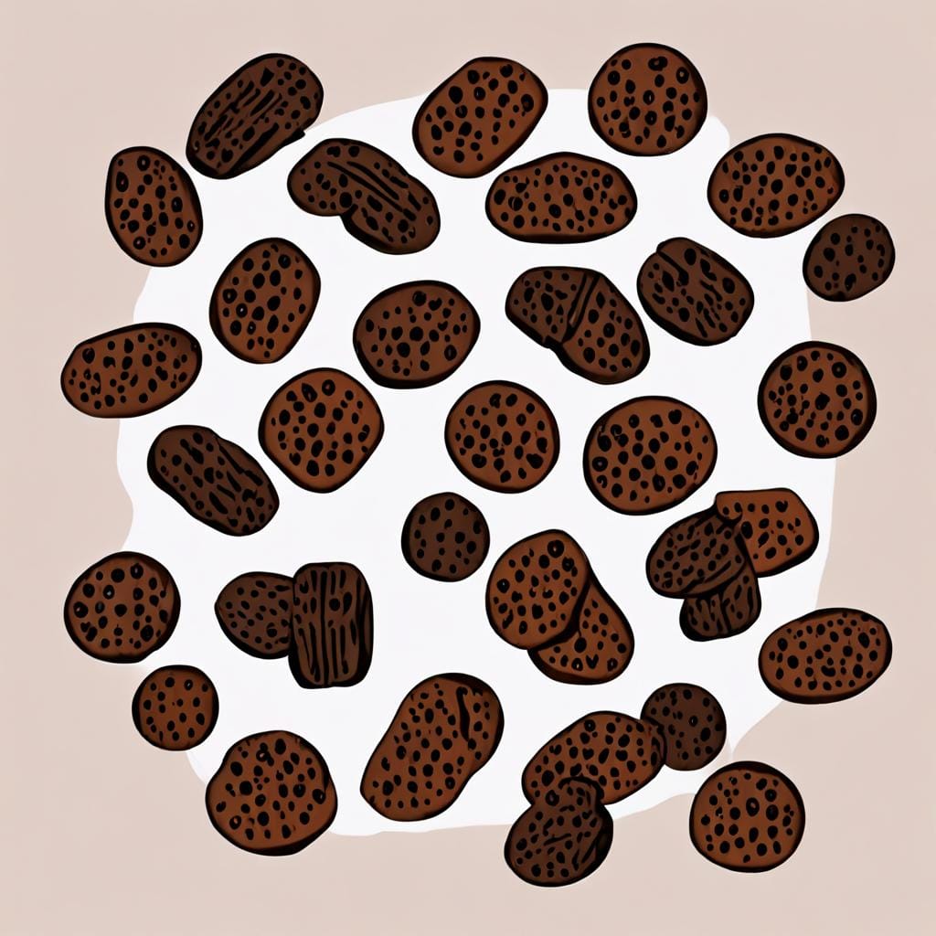 small chocolate chips portion