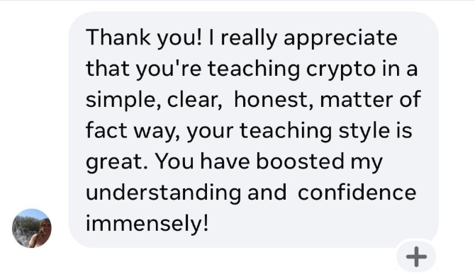 Student testimonial