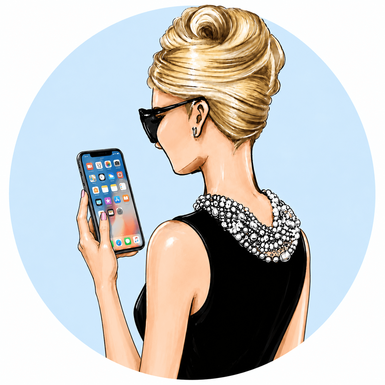 Digital Biz Girlboss founder using phone to learn digital marketing and AI income strategies