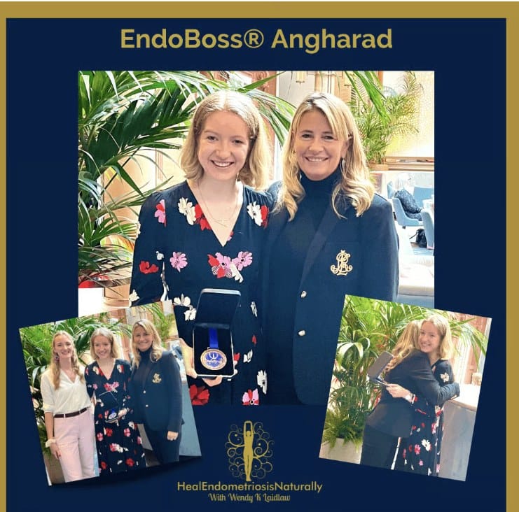 EndoBoss® Angharad with Wendy K Laidlaw, receiving her EndoBoss® medal.