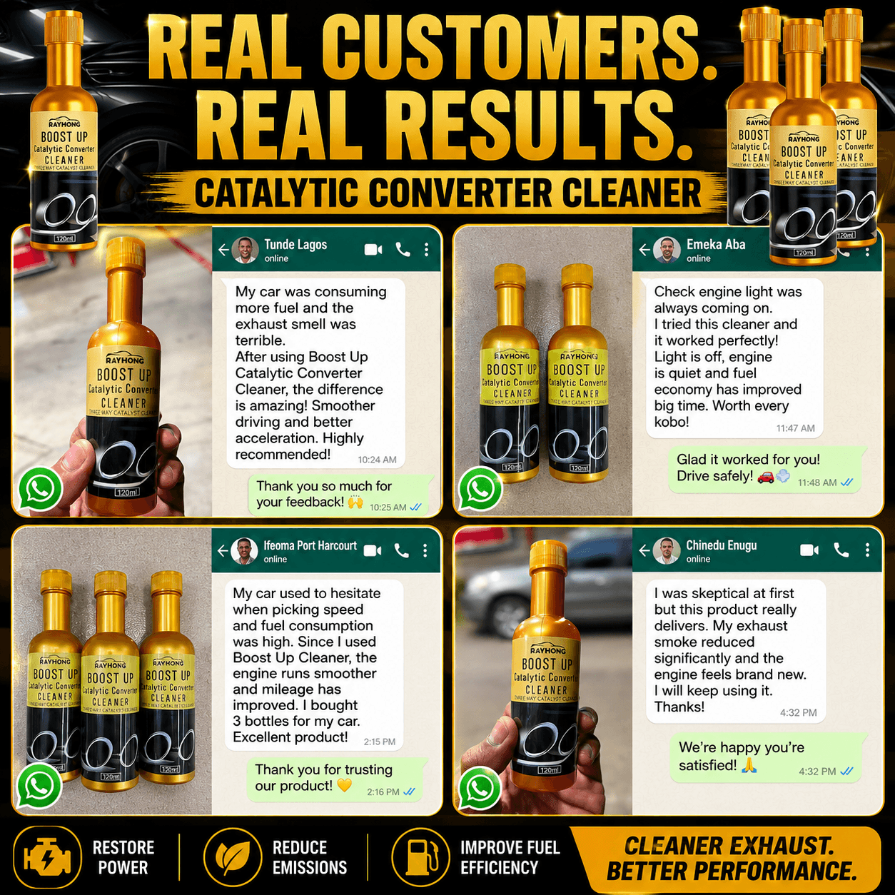 Customer review of Boost Up Catalytic Converter Cleaner