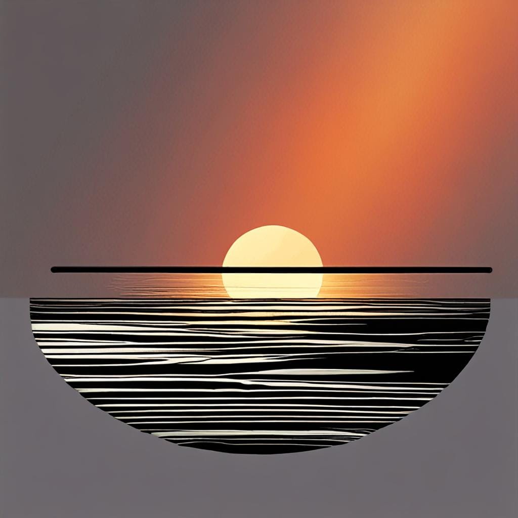 minimal sun horizon icon