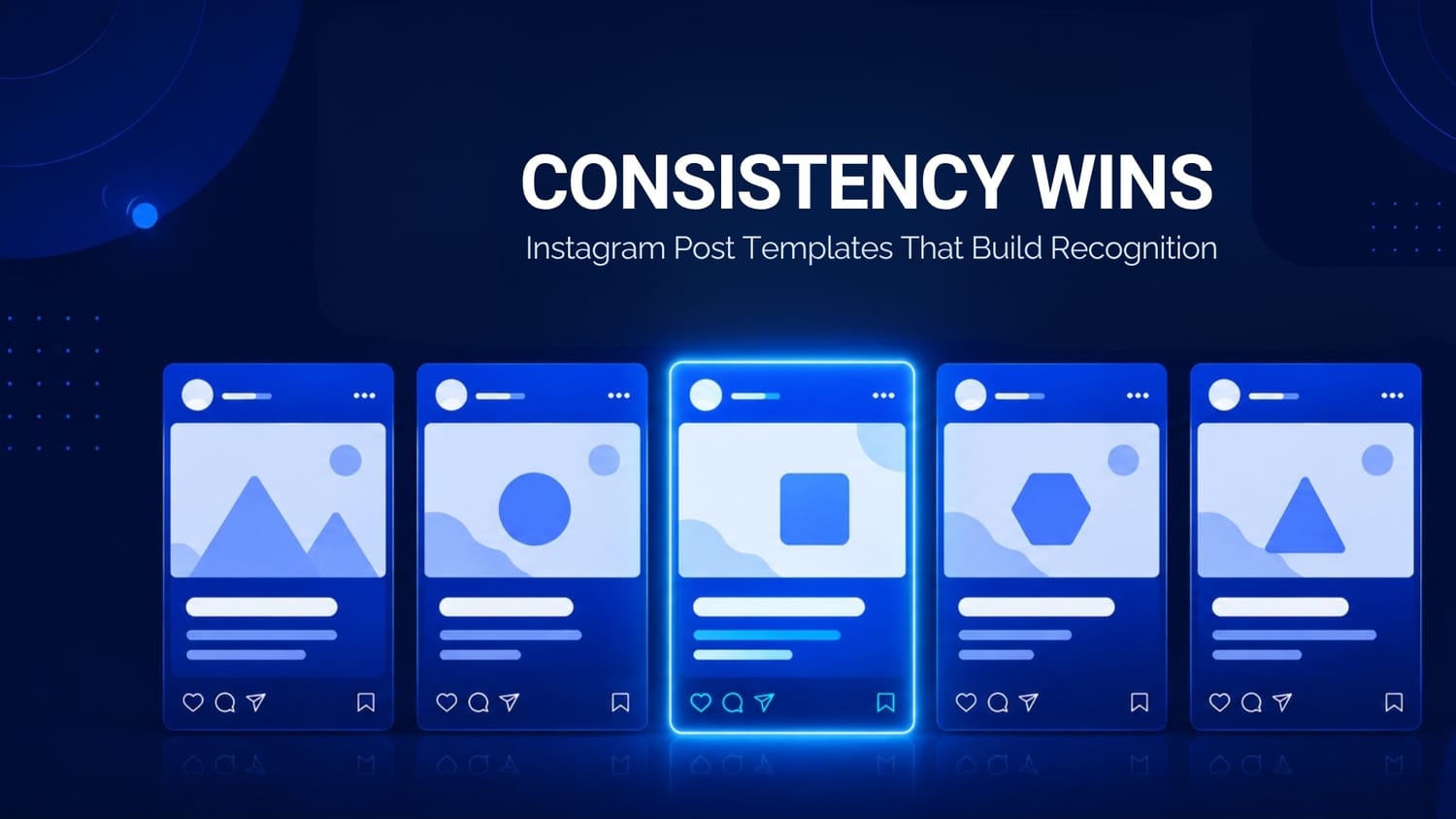 Instagram post template examples showing consistent branded design layout