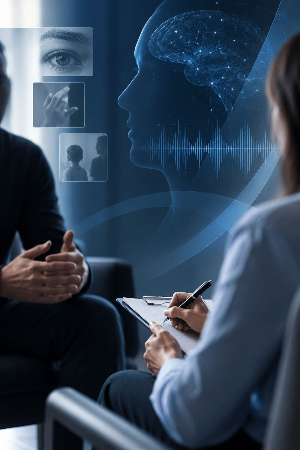 Representación visual de una entrevista y análisis del testimonio