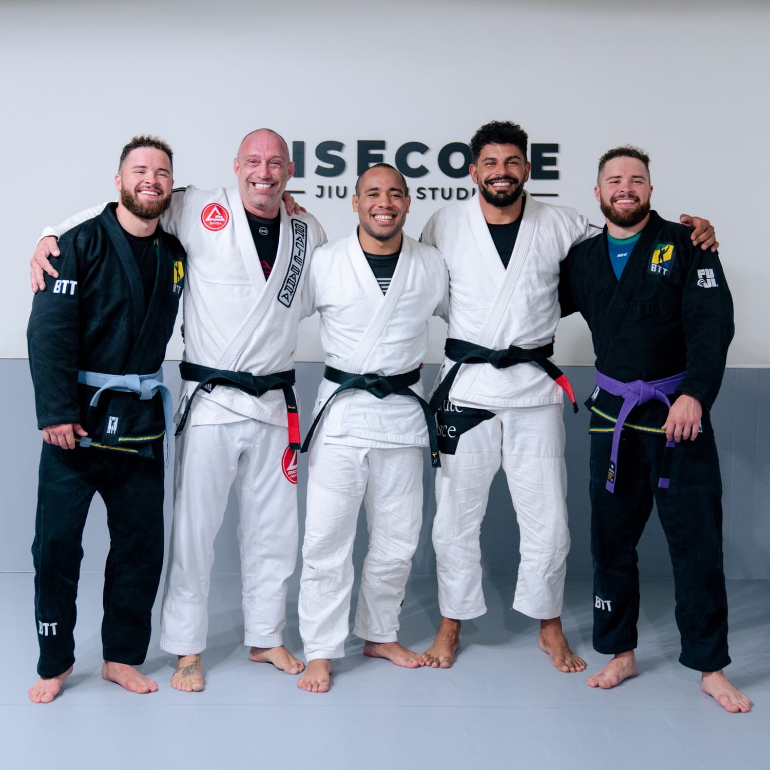 Grapplers smiling after training