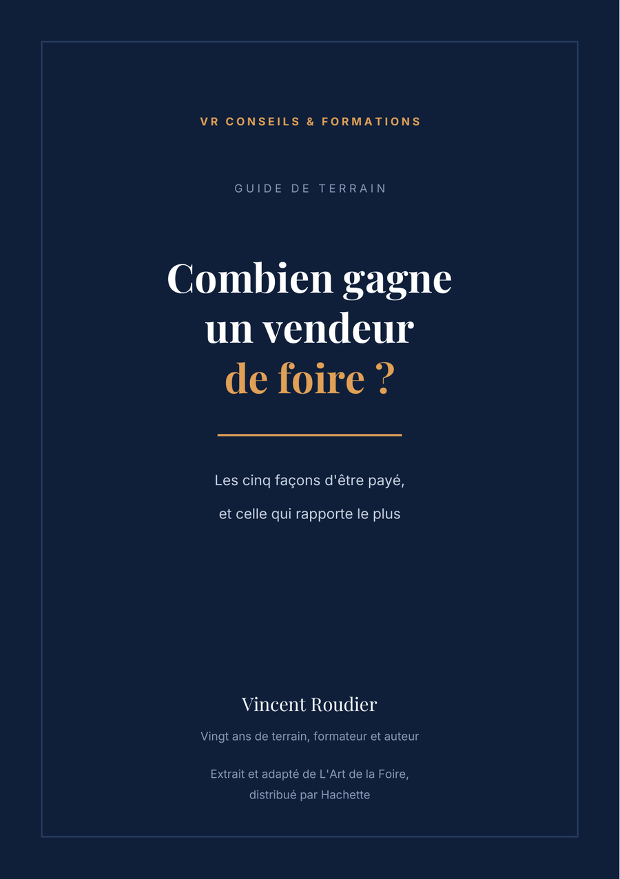 Couverture du guide Combien gagne un vendeur de foire