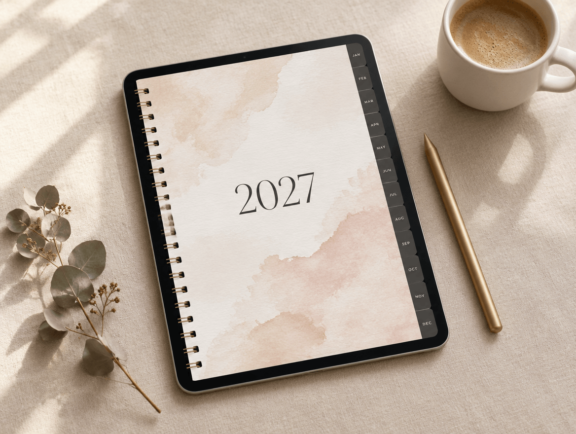 2027 Digital Planner on a tablet