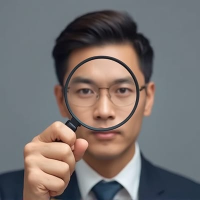 magnifying glass evidence