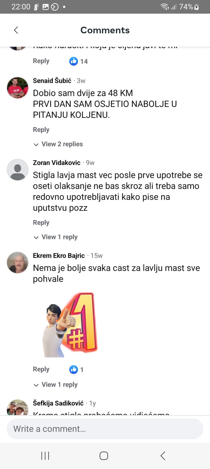 Utisak korisnika Lavlje masti 9