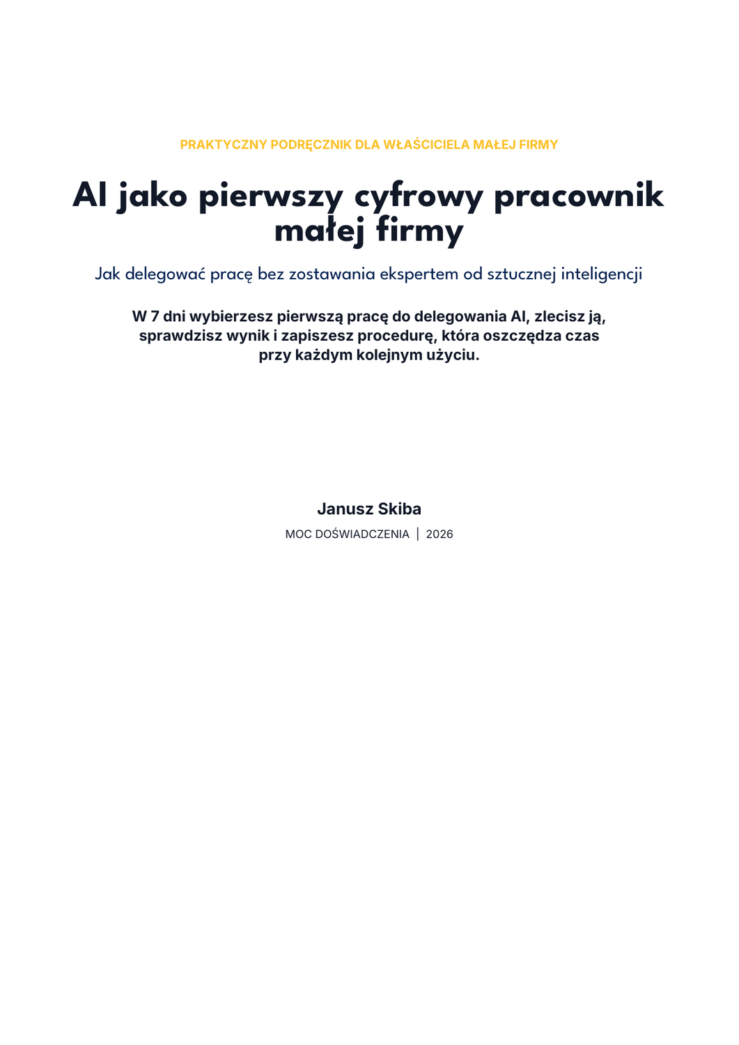 AI jako pierwszy cyfrowy pracownik małej firmy