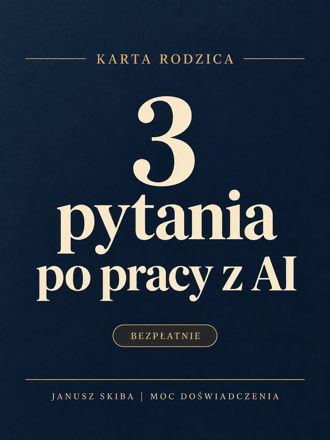 Okładka: 3 pytania po pracy z AI