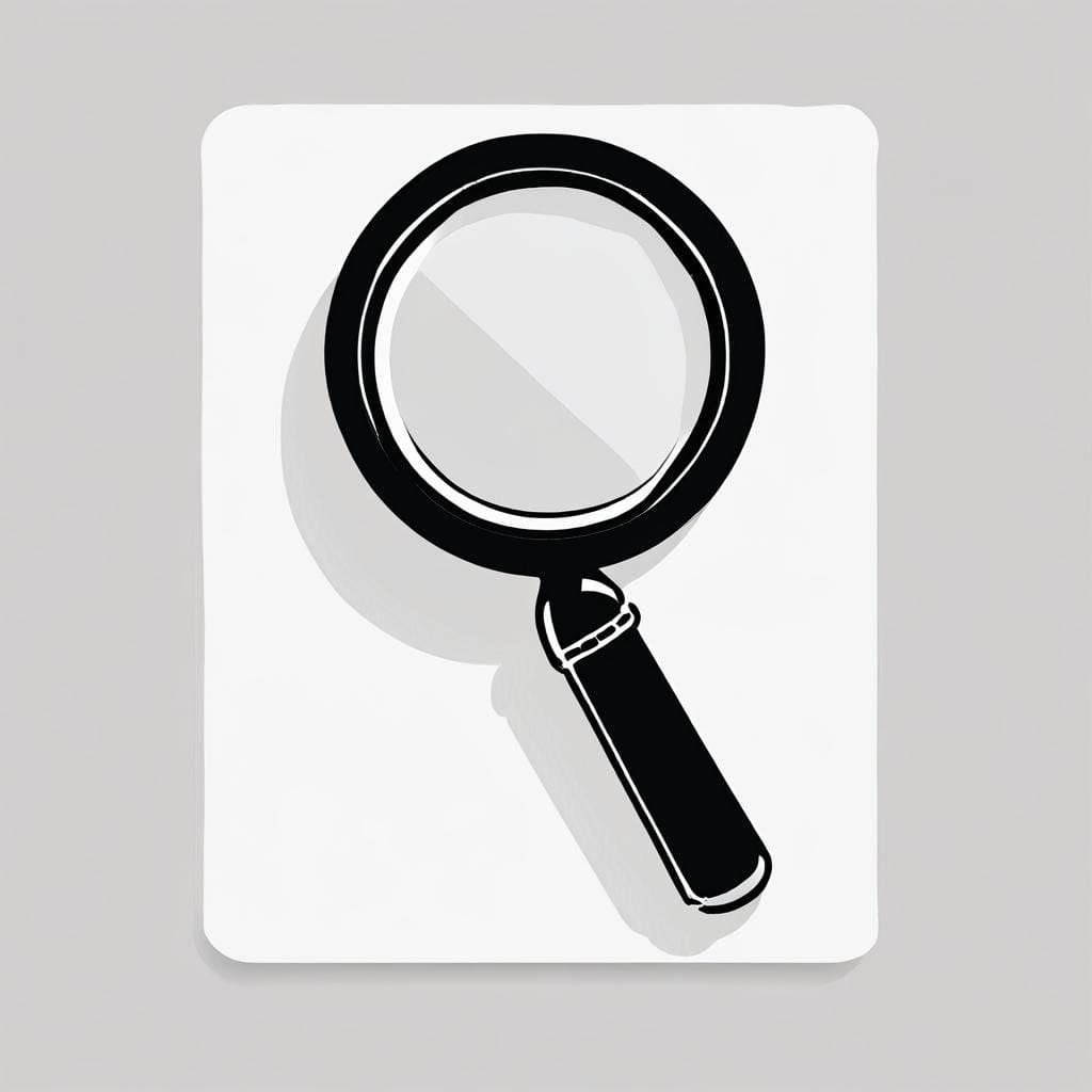document magnifier sparkle