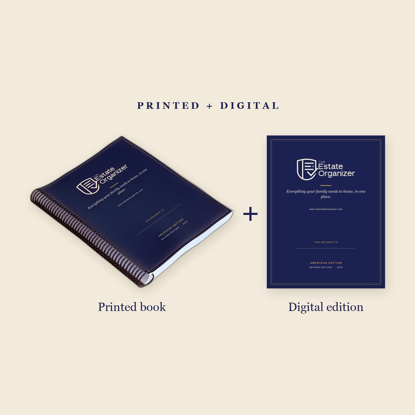 The Estate Organizer, printed book and fillable digital edition
