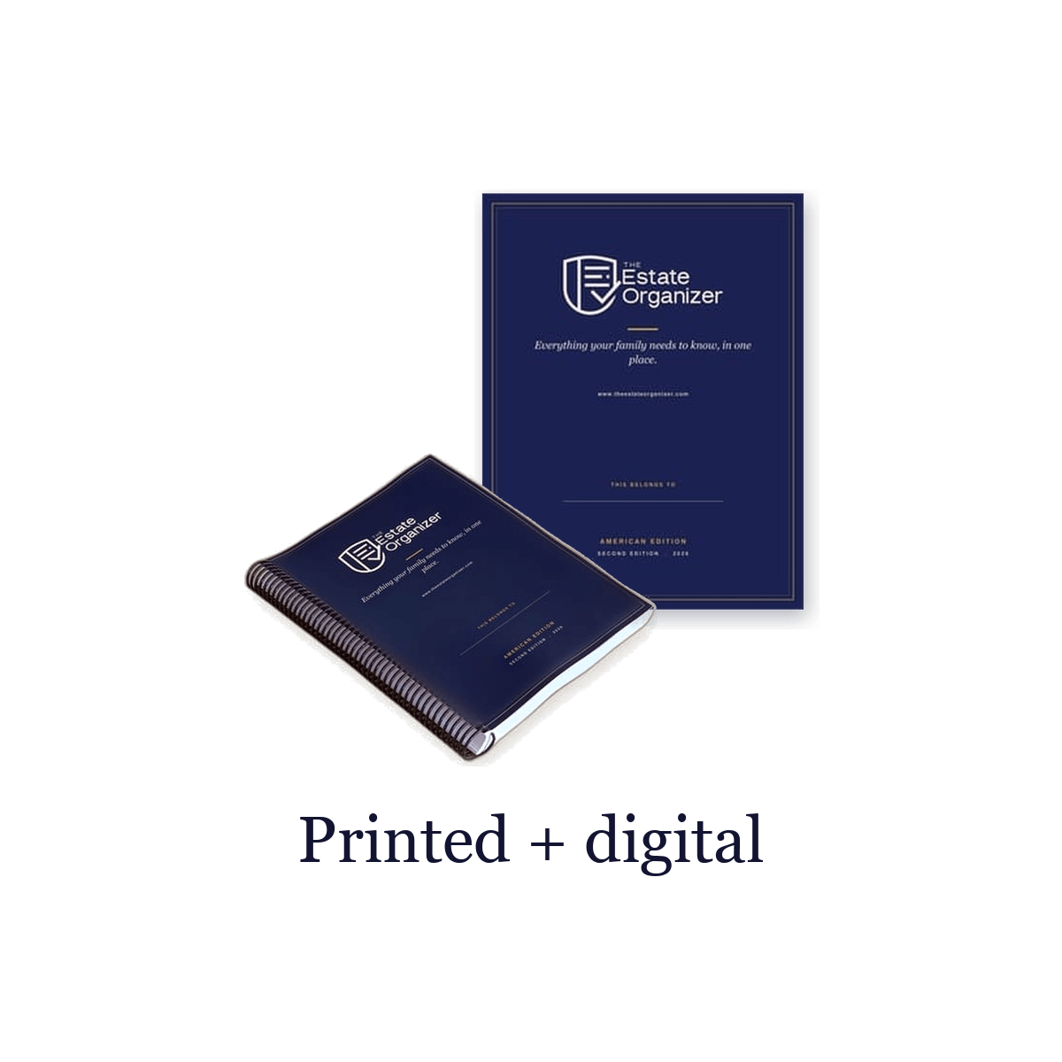 The Estate Organizer, printed book and fillable digital edition