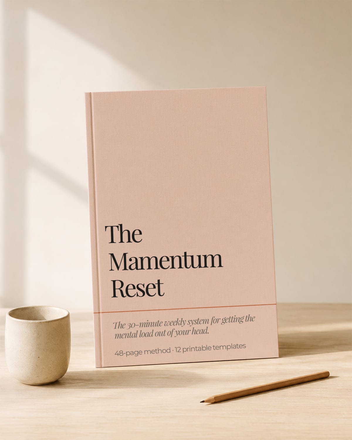 The Mamentum Reset mental load workbook for mums
