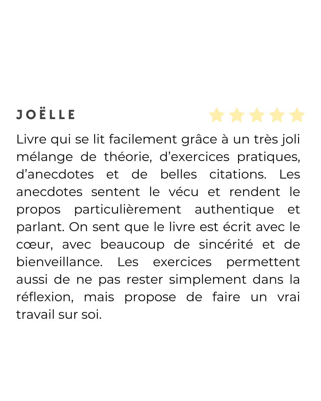 Témoignages des personnes qui ont lu le livre