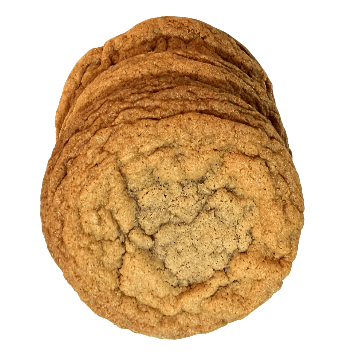 Stack of jumbo gluten-free brown butter cardamom sugar cookies from Gimmee Donuts.